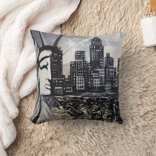 ニューヨークシティのアメリカ人のMoJoの枕 クッション (ブランケット)