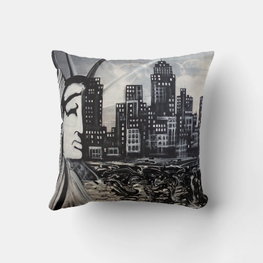 ニューヨークシティのアメリカ人のMoJoの枕 クッション (裏面)