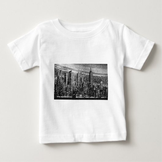 ニューヨークシティのアート作品 ベビーTシャツ (正面)