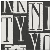 ニューヨークシティのエレガントな白黒パターン ファブリック (クローズアップ)