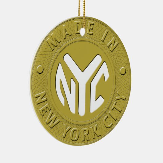 ニューヨークシティのオーナメントで作られる セラミックオーナメント (右)
