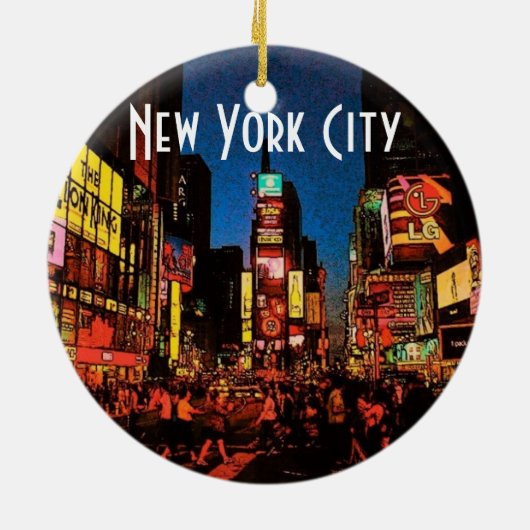 ニューヨークシティのオーナメント セラミックオーナメント (裏面)