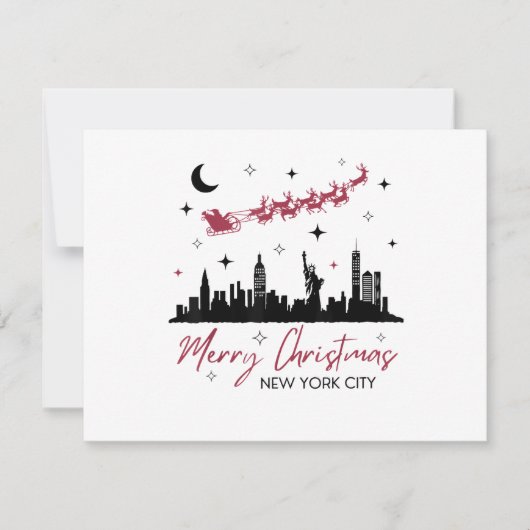ニューヨークシティのクリスマス旅行、メリークリスマス ニューヨーク 招待状 (正面)