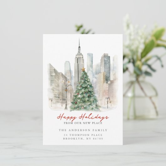 ニューヨークシティのクリスマス　新しい住所 案内状 (スタンド正面)