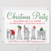 ニューヨークシティのクリスマス NYCランドマーク 招待状 (正面)