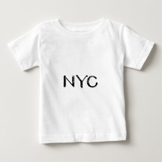 ニューヨークシティのグランジテキスト ベビーTシャツ (正面)