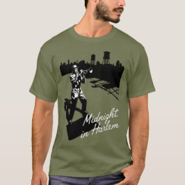 ニューヨークシティのジャズトランペット奏者とスカイライン Tシャツ