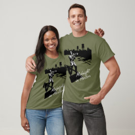 ニューヨークシティのジャズトランペット奏者とスカイライン Tシャツ