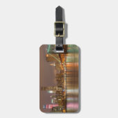 ニューヨークシティのスカイラインのパノラマ ラゲッジタグ (正面縦)