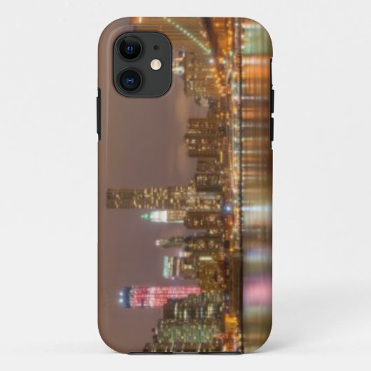 ニューヨークシティのスカイラインのパノラマ Case-Mate iPhoneケース (裏面)