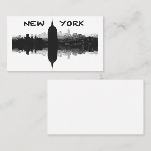 ニューヨークシティのスカイラインの名刺 名刺 (正面/裏面)