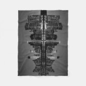 ニューヨークシティのスカイラインの景色の写真 フリースブランケット (正面)