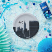 ニューヨークシティのスカイラインの紙皿 ペーパープレート (パーティー)