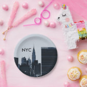 ニューヨークシティのスカイラインの紙皿 ペーパープレート (パーティー)