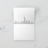 ニューヨークシティのスカイラインの結婚式のサンキューカード サンキューカード (内部)