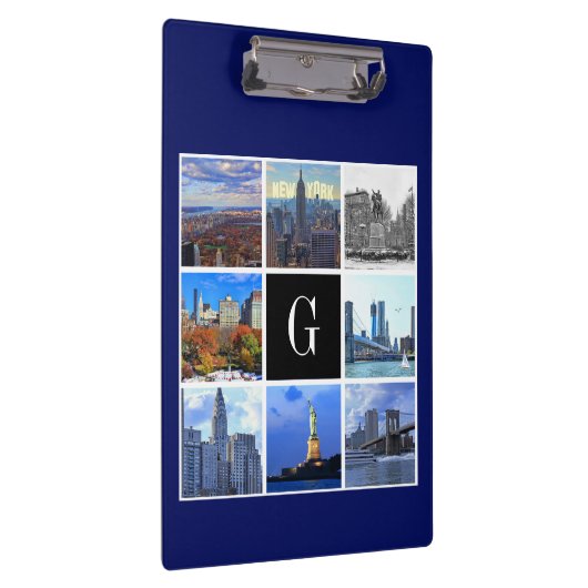 ニューヨークシティのスカイライン8のイメージの写真のコラージュ クリップボード (右)