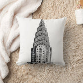 ニューヨークシティのスカイライン: クライスラの建物のドーム クッション (ブランケット)