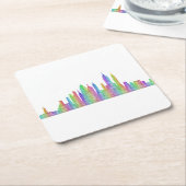 ニューヨークシティのスカイライン スクエアペーパーコースター (アングル)