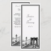 ニューヨークシティのスカイライン ブルックリンブリッジ #2 メニュー レセプション (正面/裏面)