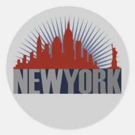ニューヨークシティのスカイライン ラウンドシール