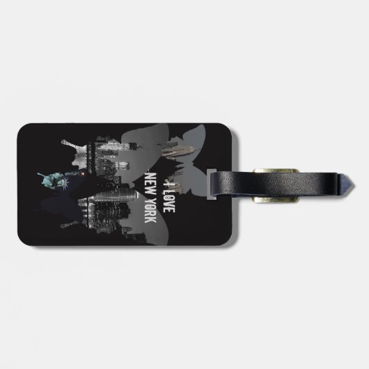 ニューヨークシティのスカイライン ラゲッジタグ (裏面横)