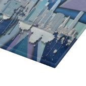 ニューヨークシティのスカイライン|青い3D カッティングボード (角)