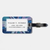 ニューヨークシティのスカイライン|青い3D ラゲッジタグ (裏面横)