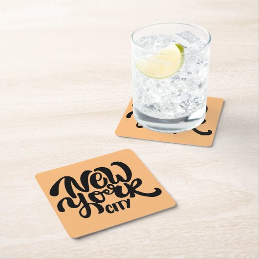 ニューヨークシティのスタイル スクエアペーパーコースター (インサイチュ)