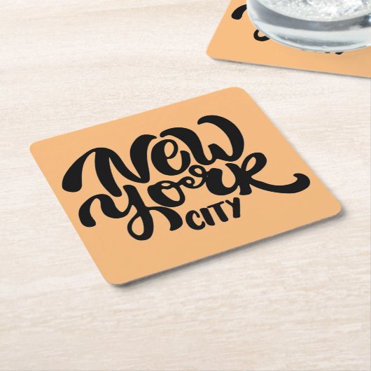 ニューヨークシティのスタイル スクエアペーパーコースター (アングル)