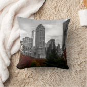 ニューヨークシティのセントラル・パークからの眺め クッション (ブランケット)