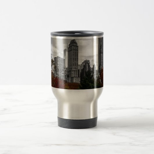 ニューヨークシティのセントラル・パークからの眺め トラベルマグ (中央)