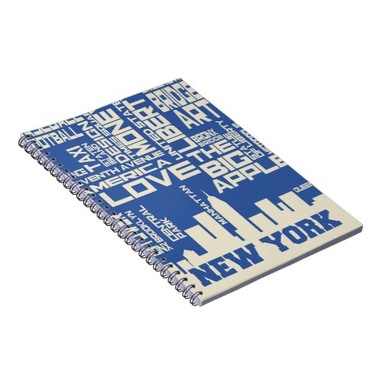 ニューヨークシティのタイポグラフィポスター ノートブック (右側)