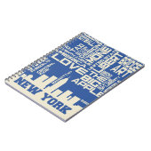 ニューヨークシティのタイポグラフィポスター ノートブック (左側)