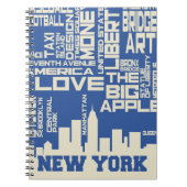 ニューヨークシティのタイポグラフィポスター ノートブック (正面)