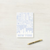 ニューヨークシティのタイポグラフィポスター ポストイット (デスク上)
