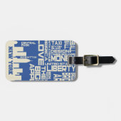 ニューヨークシティのタイポグラフィポスター ラゲッジタグ (正面横)