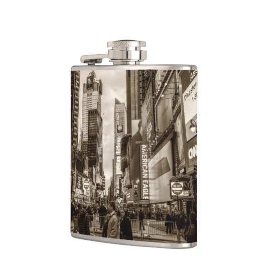 ニューヨークシティのタイムズ・スクエアの写真 フラスク (左)