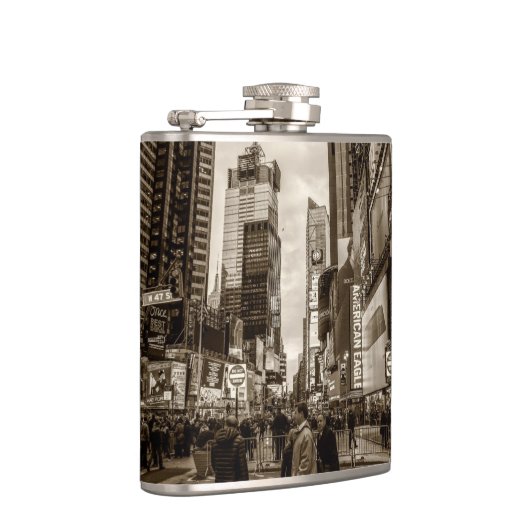 ニューヨークシティのタイムズ・スクエアの写真 フラスク (右)