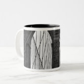 ニューヨークシティのブルックリン橋 ツートーンマグカップ (正面左)