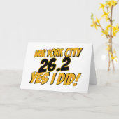 ニューヨークシティのマラソン カード (黄色い花)