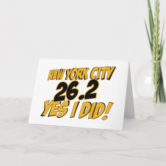 ニューヨークシティのマラソン カード (正面)