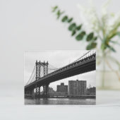 ニューヨークシティのマンハッタン橋 ポストカード (スタンド正面)
