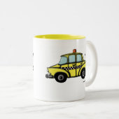 ニューヨークシティのレジ係のタクシー ツートーンマグカップ (正面右)