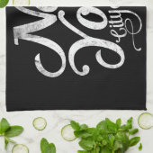 ニューヨークシティのヴィンテージのタイポグラフィ キッチンタオル (折り畳み)