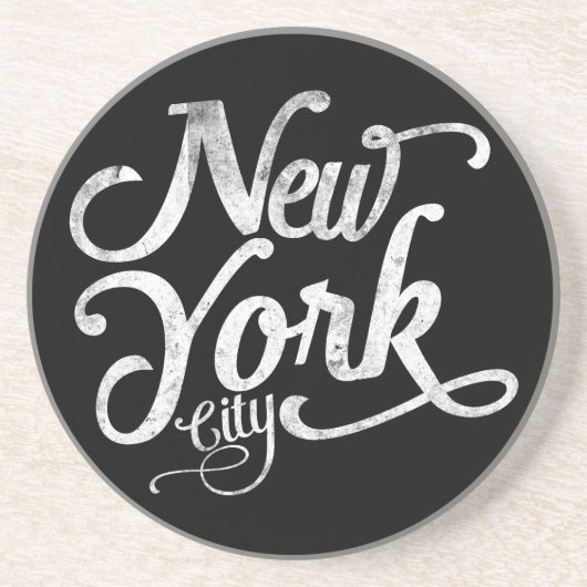 ニューヨークシティのヴィンテージのタイポグラフィ コースター (正面)