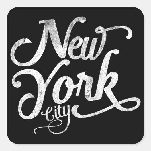 ニューヨークシティのヴィンテージのタイポグラフィ スクエアシール (正面)