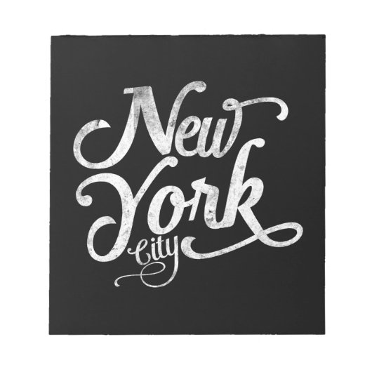 ニューヨークシティのヴィンテージのタイポグラフィ ノートパッド (正面)