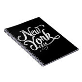 ニューヨークシティのヴィンテージのタイポグラフィ ノートブック (右側)
