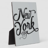 ニューヨークシティのヴィンテージのタイポグラフィ フォトプラーク (側面)