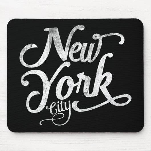ニューヨークシティのヴィンテージのタイポグラフィ マウスパッド (正面)